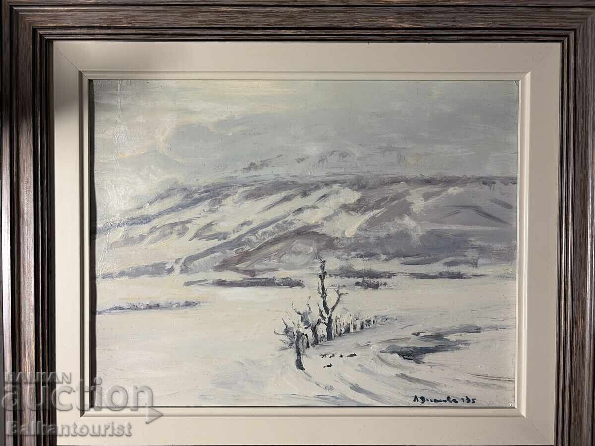 Аукцион ЛЮБЕН ДОГАНОВ, 1935 Масло, Подпис, Картон, Рамка
