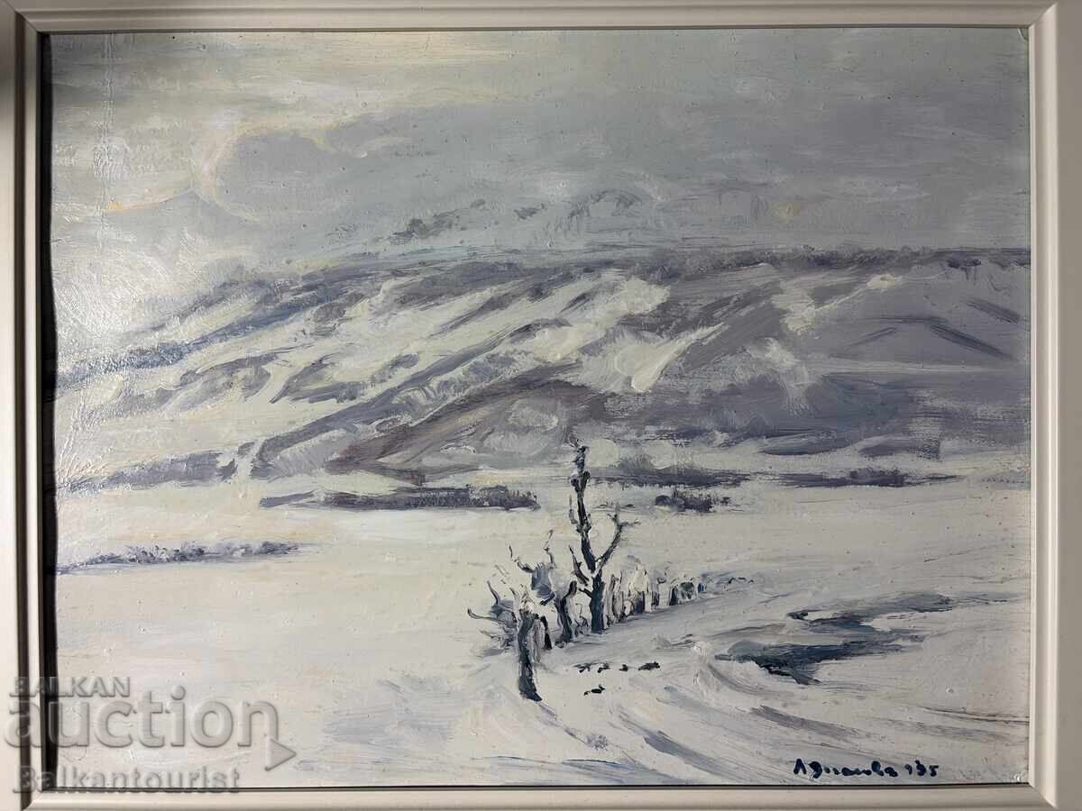 ЛЮБЕН ДОГАНОВ, 1935 Масло, Подпис, Картон, Рамка - 5