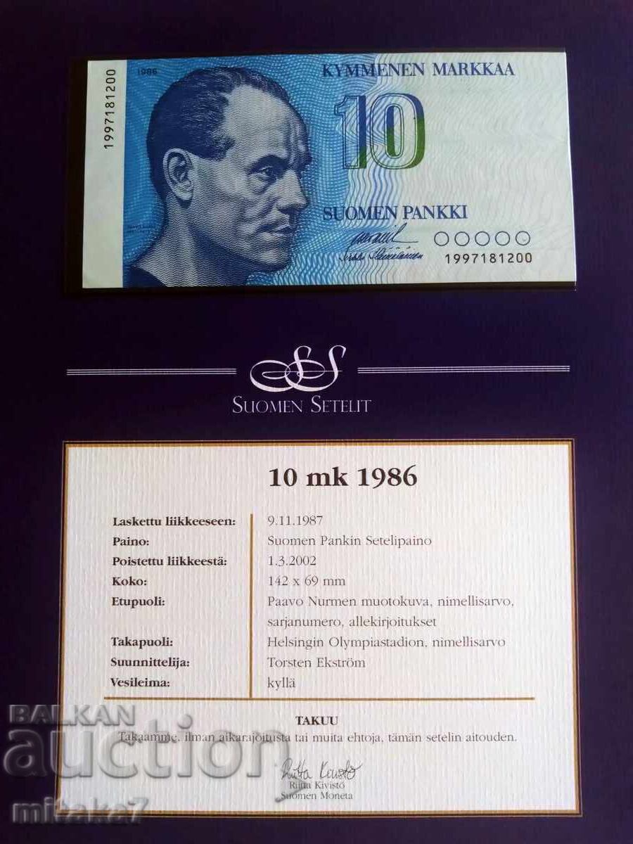 10 μάρκα 1986, Φινλανδία 10 μάρκα 1986, Φινλανδία