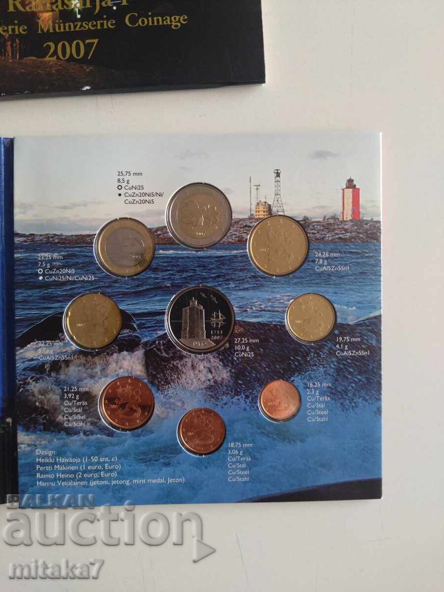 Set monede euro 2007, Finlanda cu preț € 14.00 | 27.38 BGN