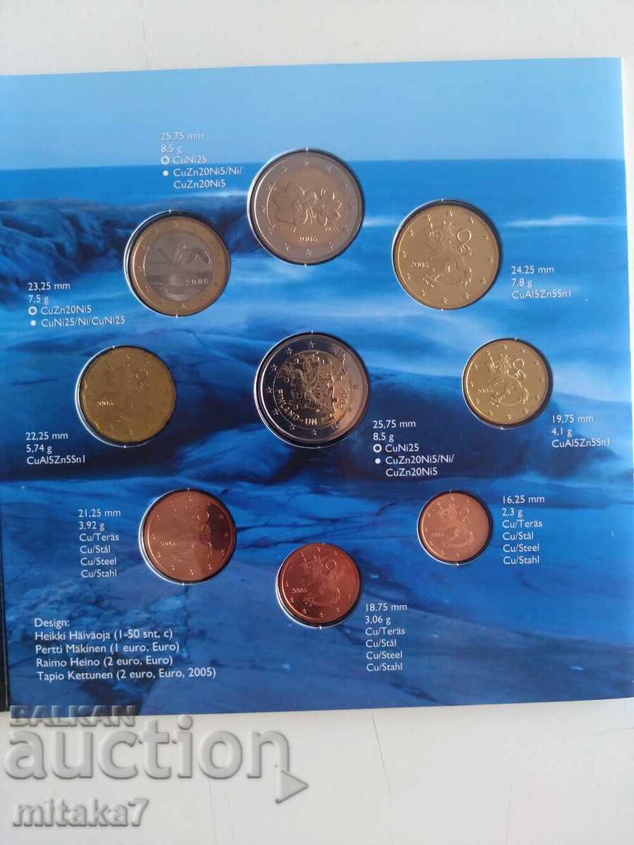 Set monede euro 2006, Finlanda cu preț € 17.00 | 33.25 BGN Set monede euro 2006, Finlanda cu preț € 17.00 | 33.25 BGN