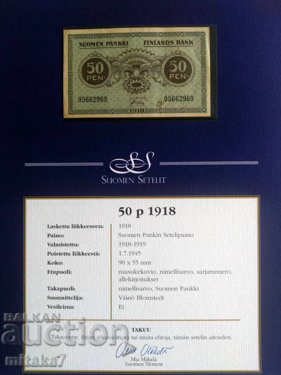 50 πένι 1918, Φινλανδία