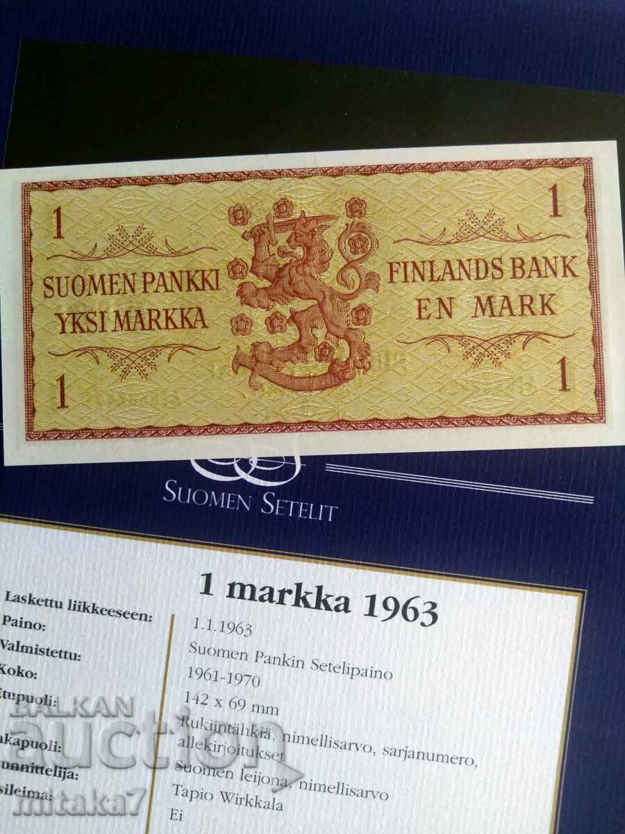 Auction  1 markka 1963, Finland