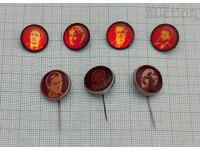 PERSONALITIES BULGARIA BADGES LOT OF 7 PIECES