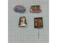 HRISTO BOTEV BADGES LOT OF 4 PIECES