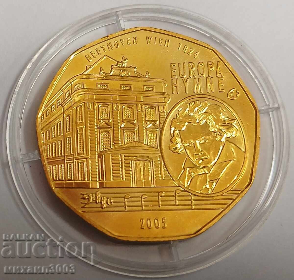 Austria 5 euro 2005 argint puritate 800/1000 cu aurire, 10 grame cu preț € 40.00 | 78.23 BGN