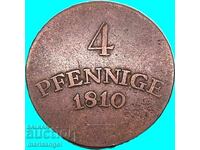 4 пфенига 1810 Германия 6,98г Саксен-Ваймар-Айзенах РЯДКА
