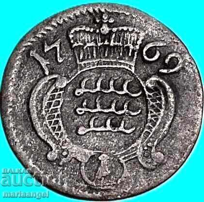 1 kreuzer 1769 Germania Württemberg Karl Eugen argint