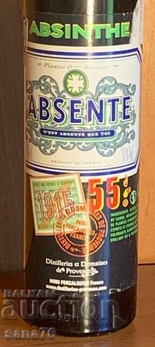 Licitație Sticlă, recipient de colecție original Absint-55% (100ml) Licitație Sticlă, recipient de colecție original Absint-55% (100ml)
