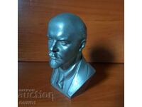 Lenin old metal bust figure signed sculptor