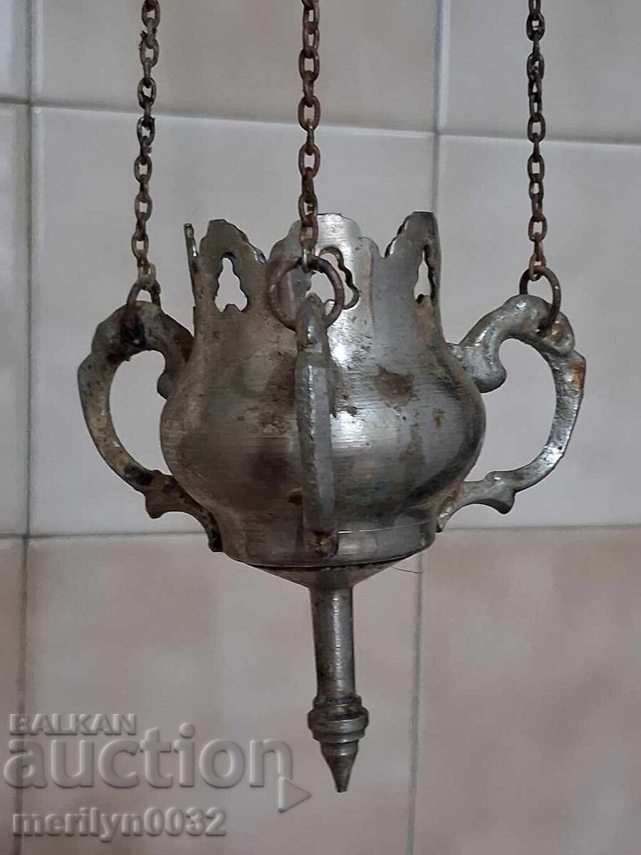 Παλαιό οικιακό χάλκινο καντήλι - 5