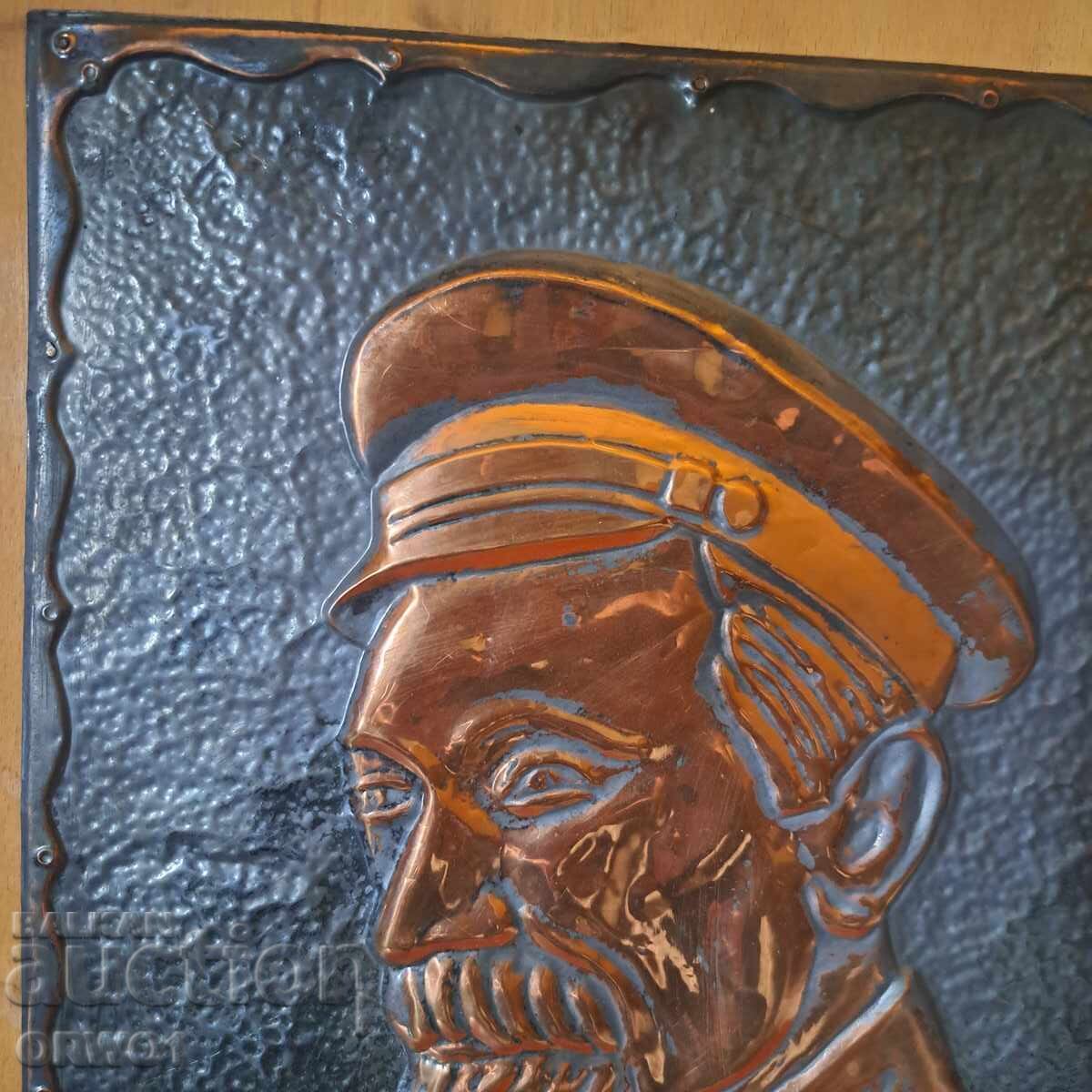 Basorelief Dzerjinski din cupru, portret mare de perete, tablou cu preț € 80.00 | 156.47 BGN