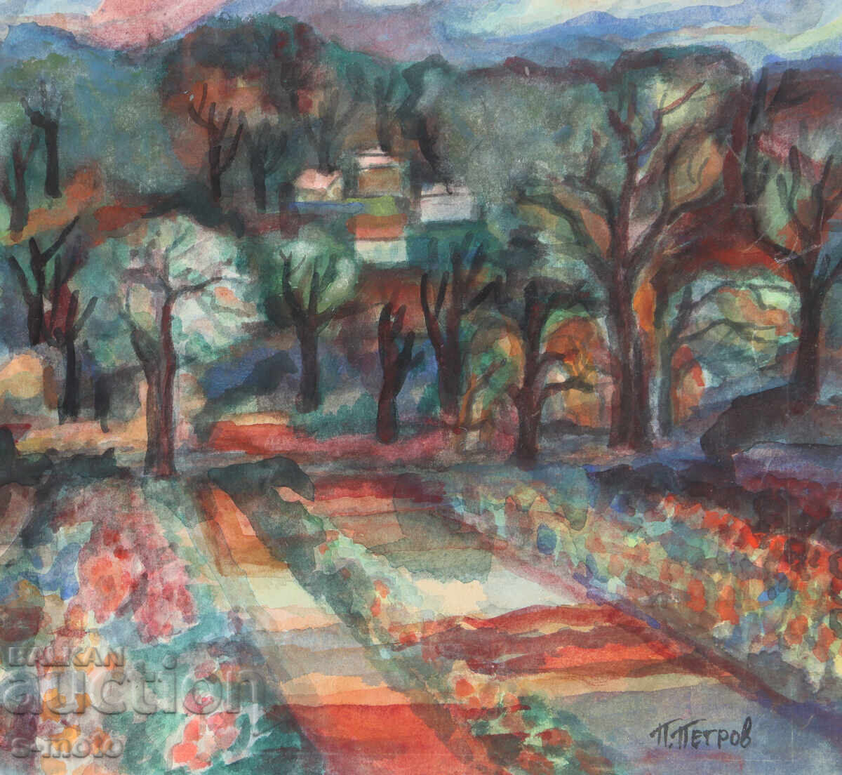 Tablou acuarelă peisaj Petar Petrov - 6