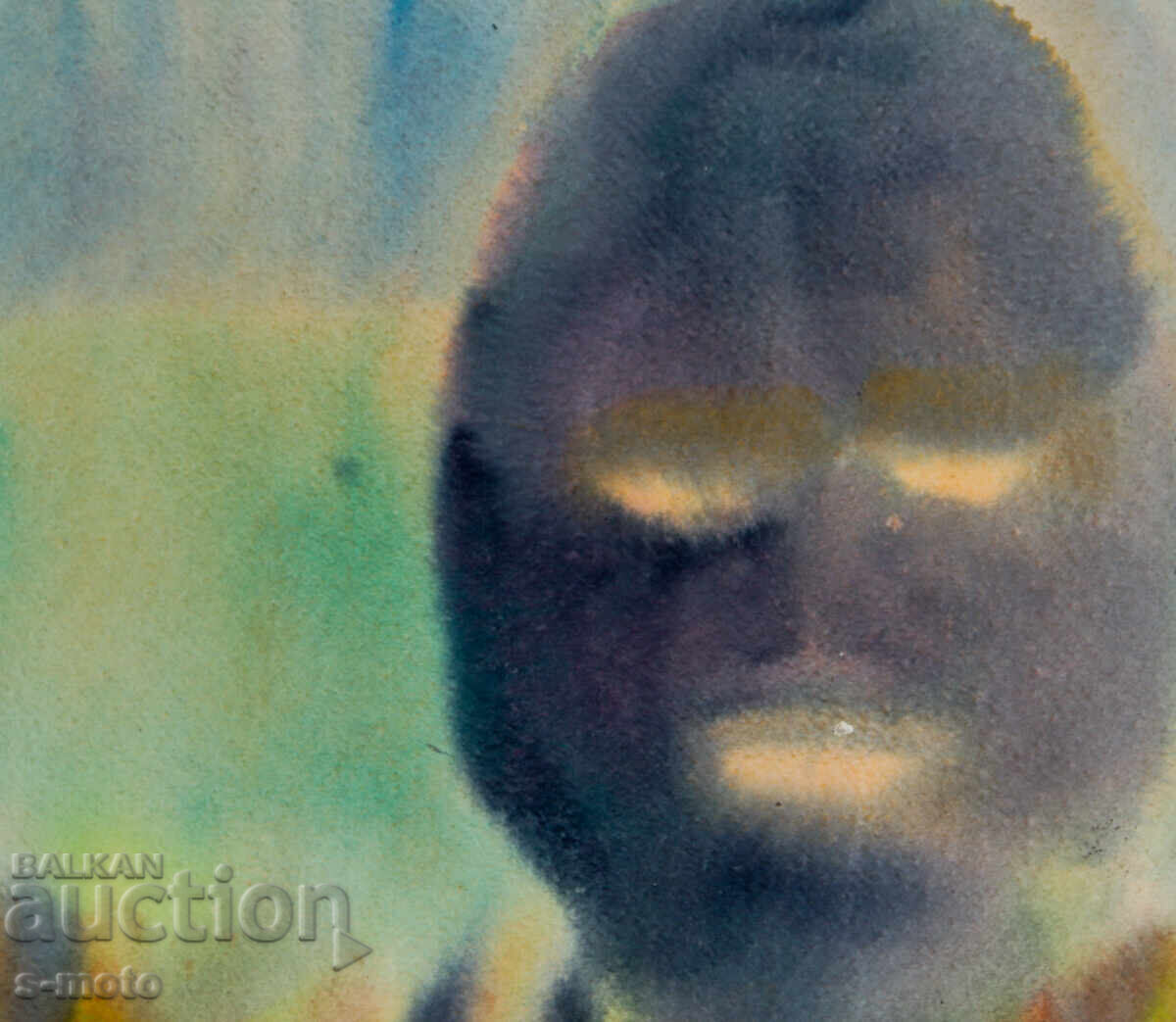 Pictură acuarelă portret abstract - 5