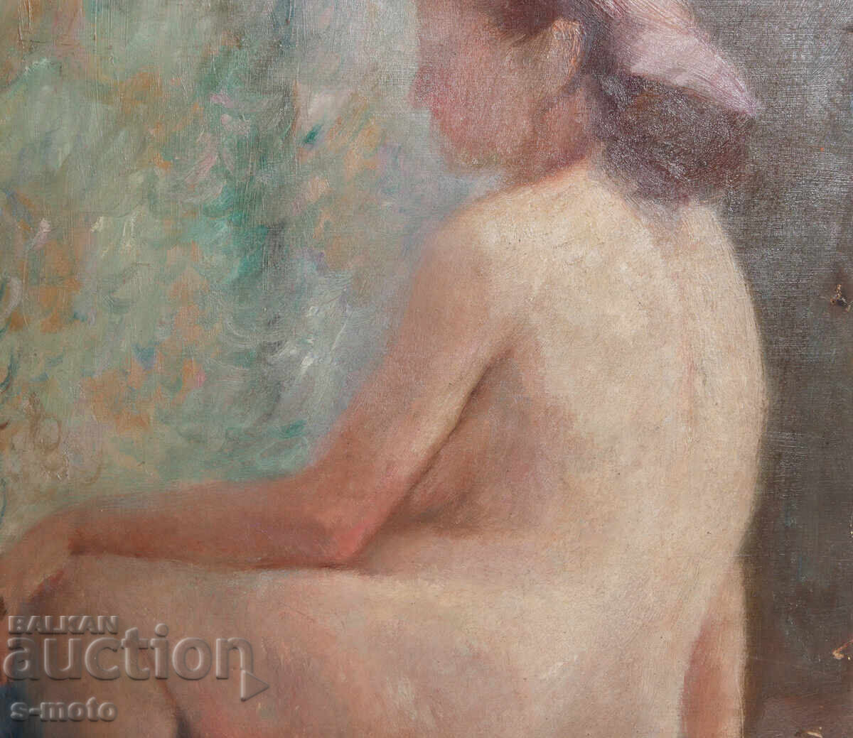 Tablou vechi în ulei, nud - 5