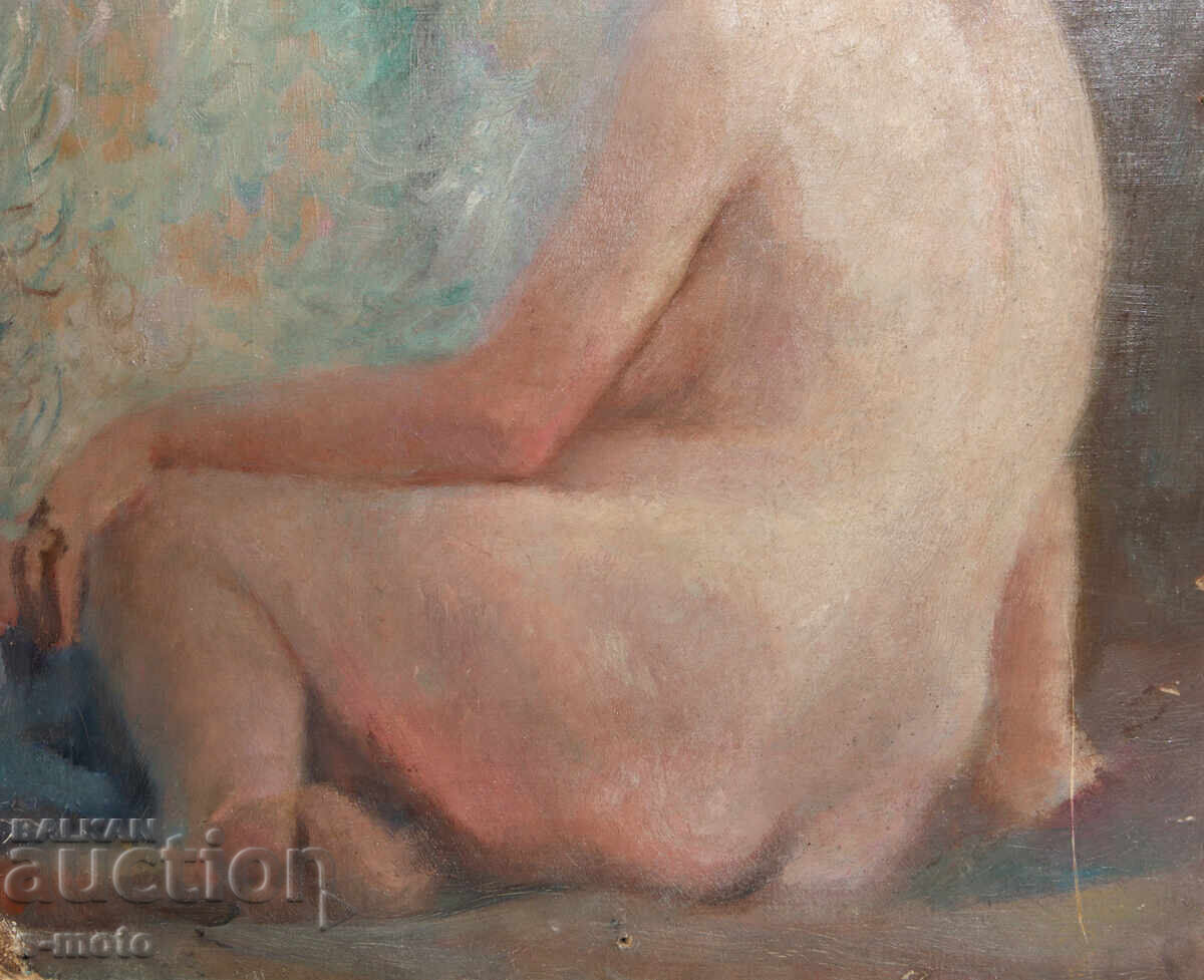 Tablou vechi în ulei, nud - 6