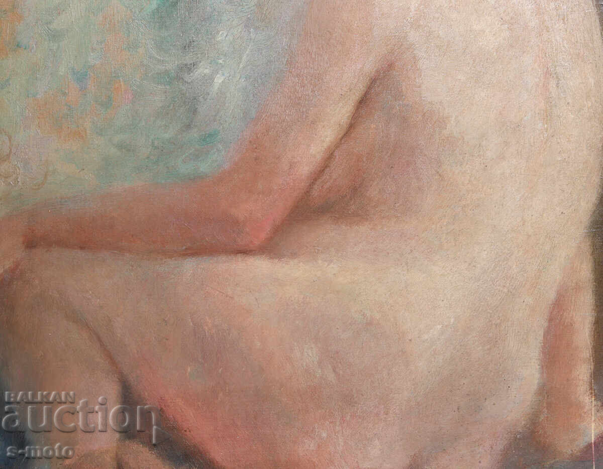 Tablou vechi în ulei, nud - 7