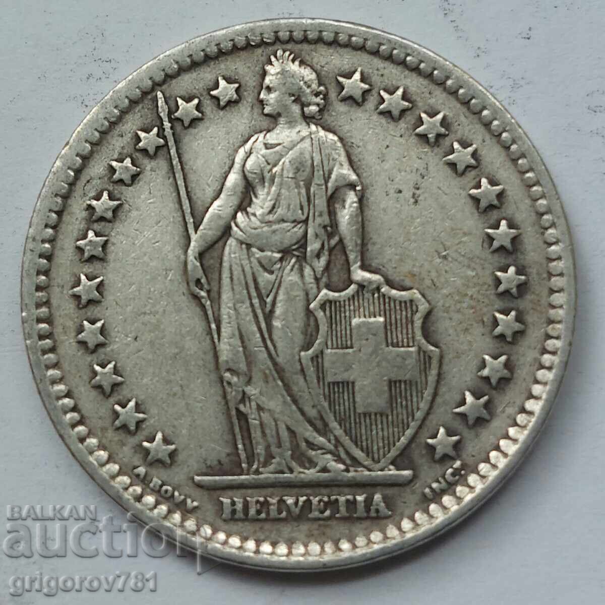 2 franci argint Elveția 1945 B - monedă de argint #7 cu preț € 28.00 | 54.76 BGN 2 franci argint Elveția 1945 B - monedă de argint #7 cu preț € 28.00 | 54.76 BGN