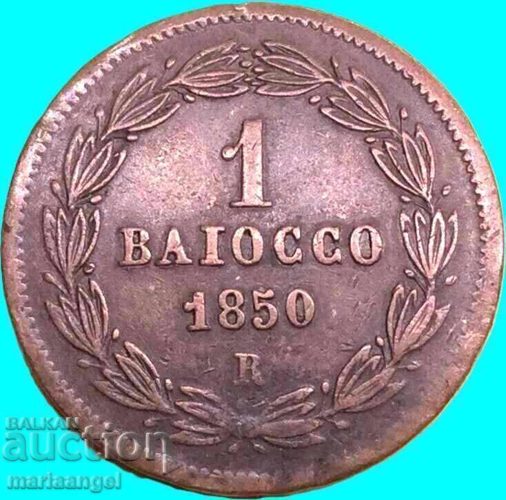 1 baioco 1850 Vatican ROMA 30mm bronz 2
