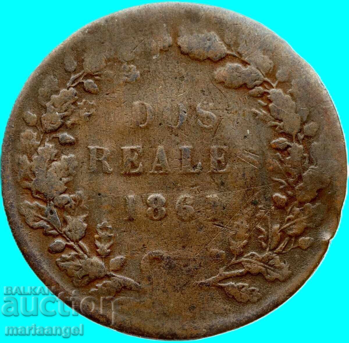 Livrarea Argentina 2 Reali 1861