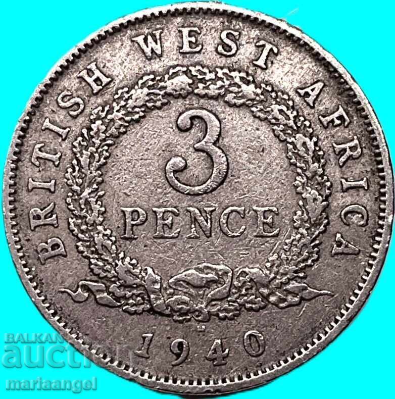 3 Pence 1940 Africa de Vest George VI - 7