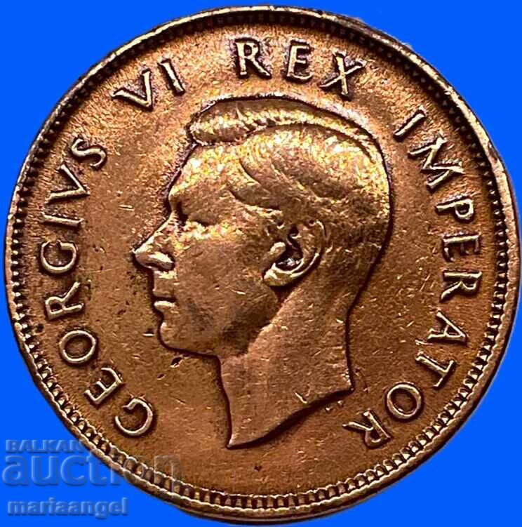 1/2 penny 1938 Africa de Sud George VI aliaj special - 6