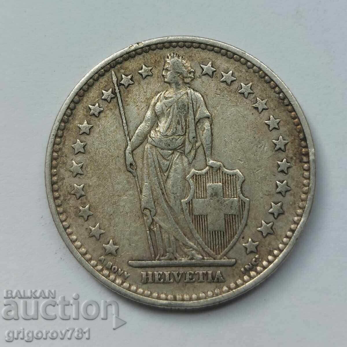 2 franci argint Elveția 1911 B - monedă de argint #11 cu preț € 28.00 | 54.76 BGN 2 franci argint Elveția 1911 B - monedă de argint #11 cu preț € 28.00 | 54.76 BGN
