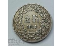 2 franci argint Elveția 1911 B - monedă de argint #11