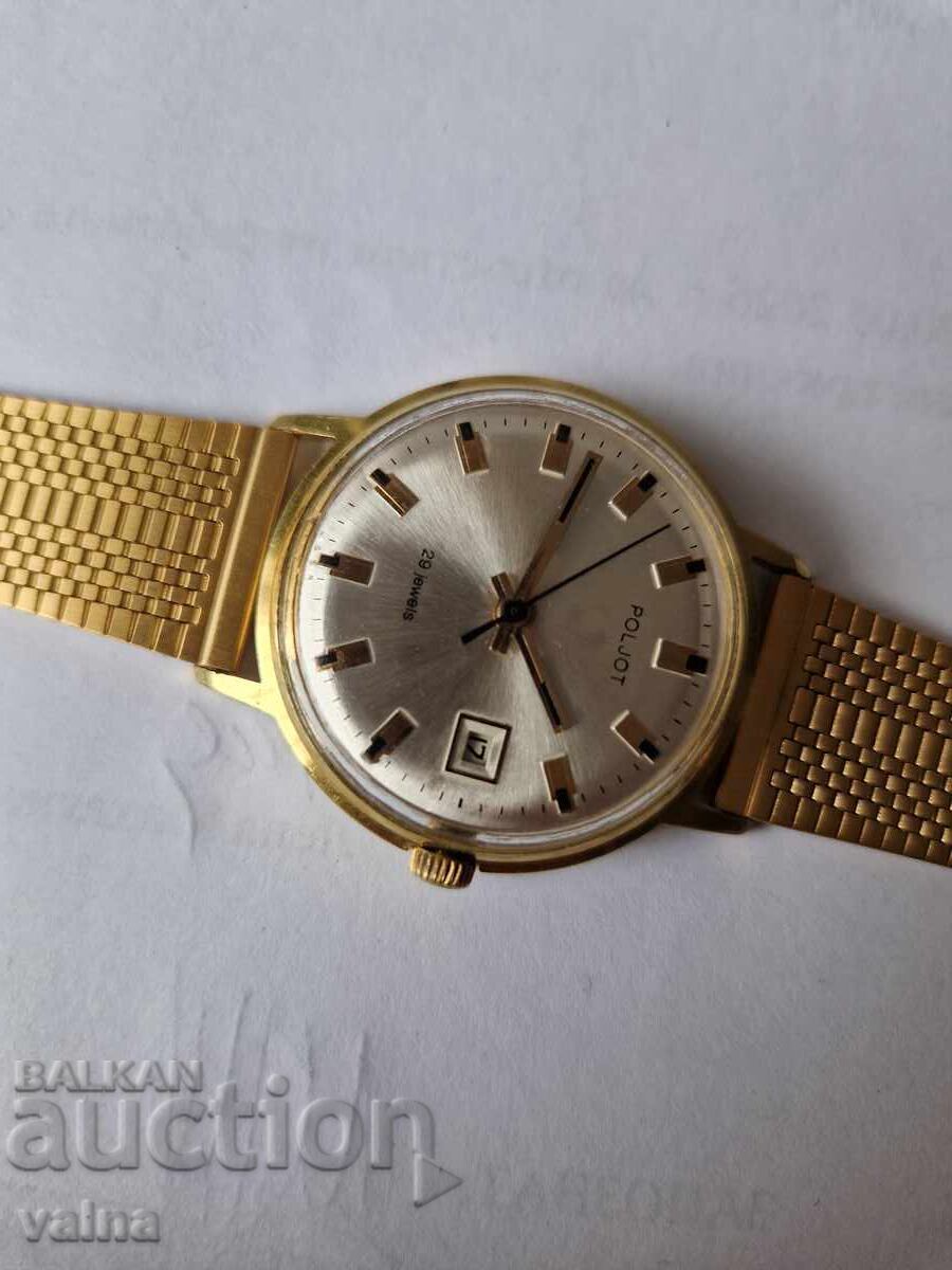 POLJOT /de luxe/, 29 rubine, automatic, 2416, Au20, URSS, TOP cu preț € 150.00 | 293.38 BGN POLJOT /de luxe/, 29 rubine, automatic, 2416, Au20, URSS, TOP cu preț € 150.00 | 293.38 BGN