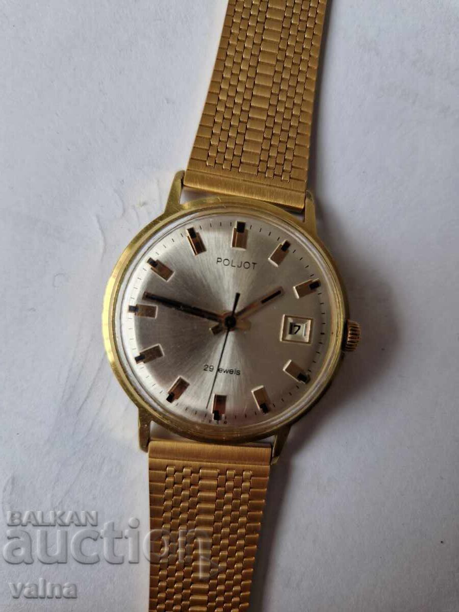 POLJOT /de luxe/, 29 rubine, automatic, 2416, Au20, URSS, TOP POLJOT /de luxe/, 29 rubine, automatic, 2416, Au20, URSS, TOP
