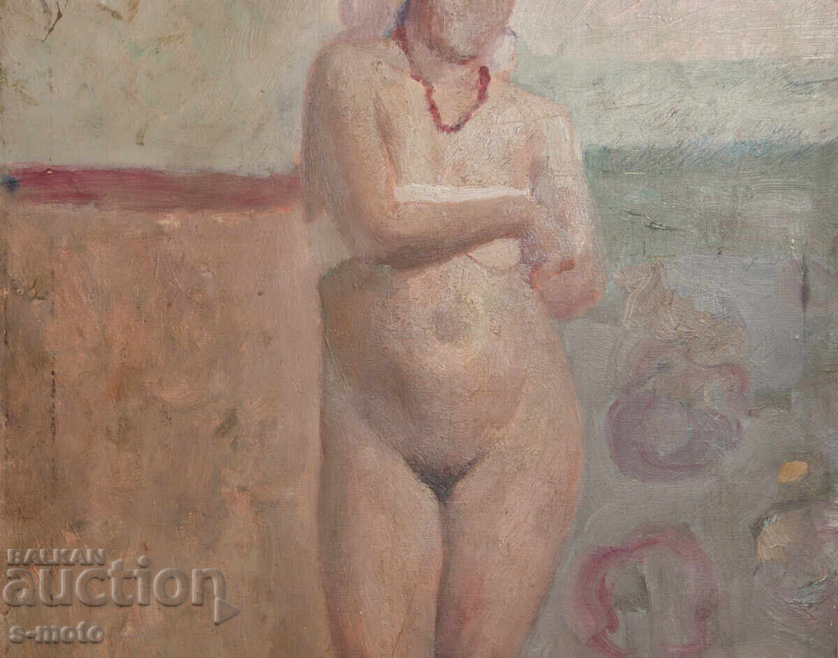Tablou vechi în ulei, nud - 5