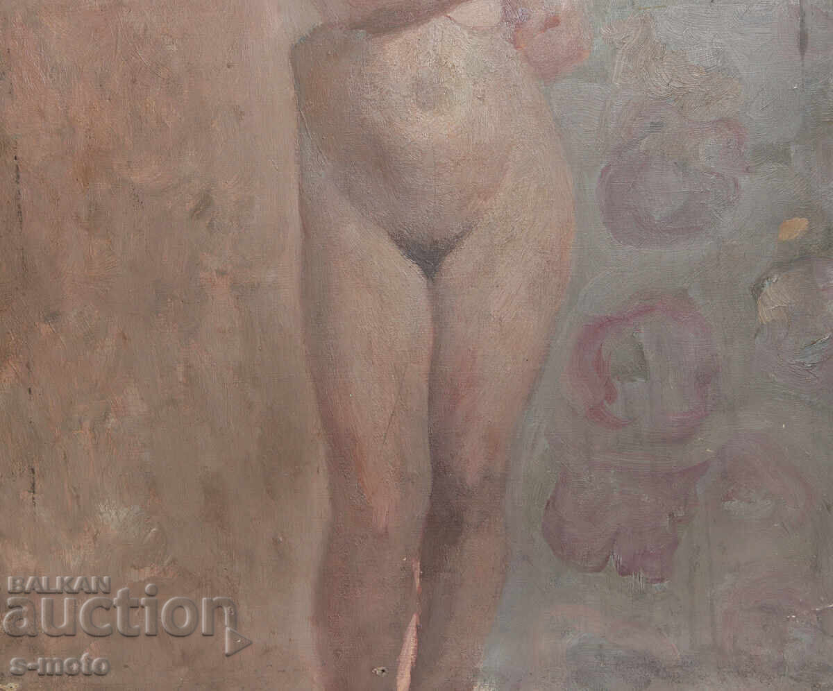 Tablou vechi în ulei, nud - 6