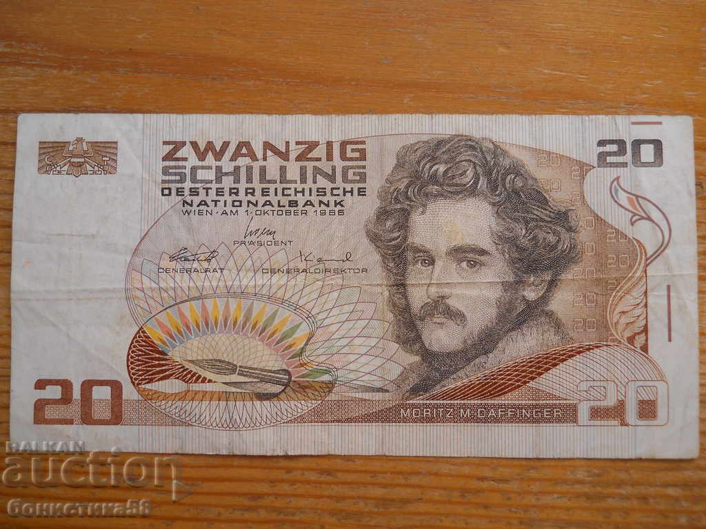 20 Schillings 1986 - Austria ( VF ) 20 Schillings 1986 - Austria ( VF )