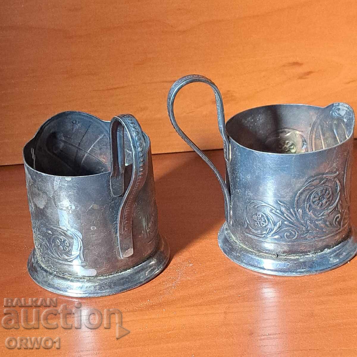 Livrarea Suport pentru pahar Sputnik vechi sovietic argintat