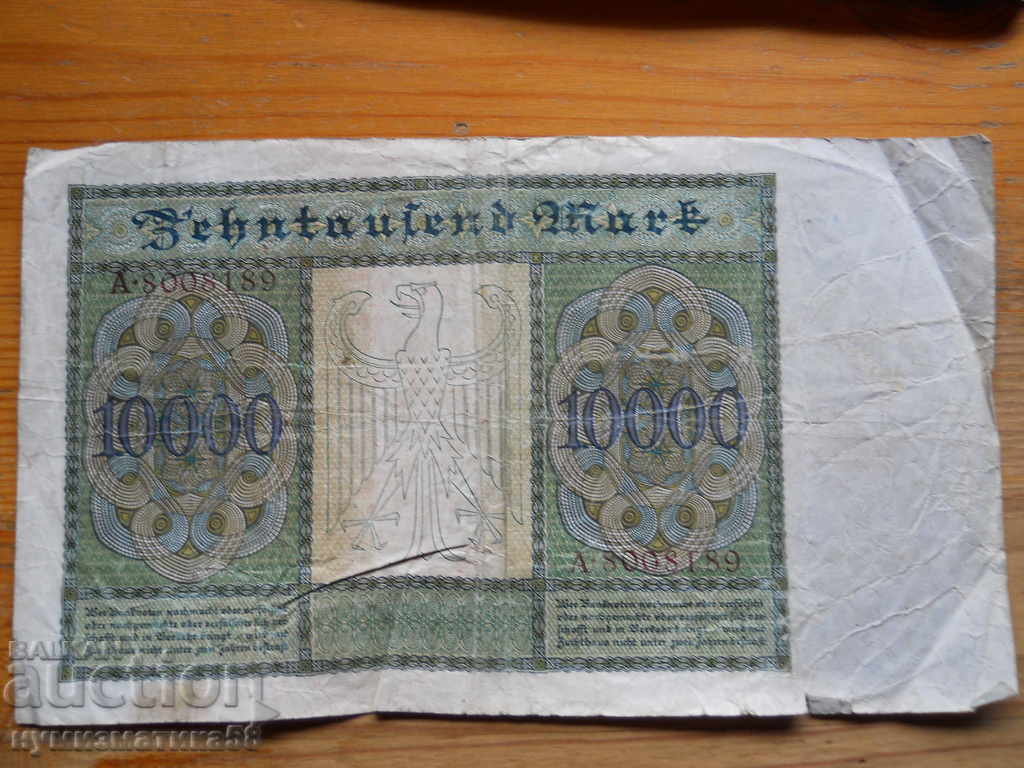 10000 de mărci 1922 - Germania - Republica Weimar (VG) cu preț € 2.60 | 5.09 BGN 10000 de mărci 1922 - Germania - Republica Weimar (VG) cu preț € 2.60 | 5.09 BGN