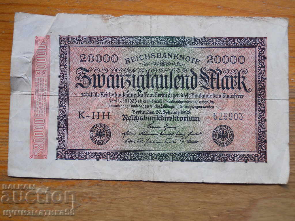 20000 de mărci 1923 - Germania (F) 20000 de mărci 1923 - Germania (F)