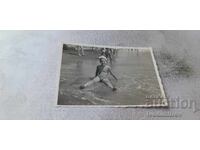 Photo of a little girl on the seashore
