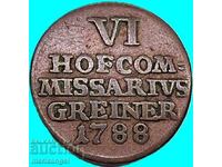 1 mark 1788 6 heller Germany Saxony Limburg-Breitenbach