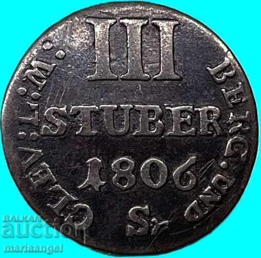 Licitație Joachim Murat Napoleon 3 stüber 1806 Germania bilon