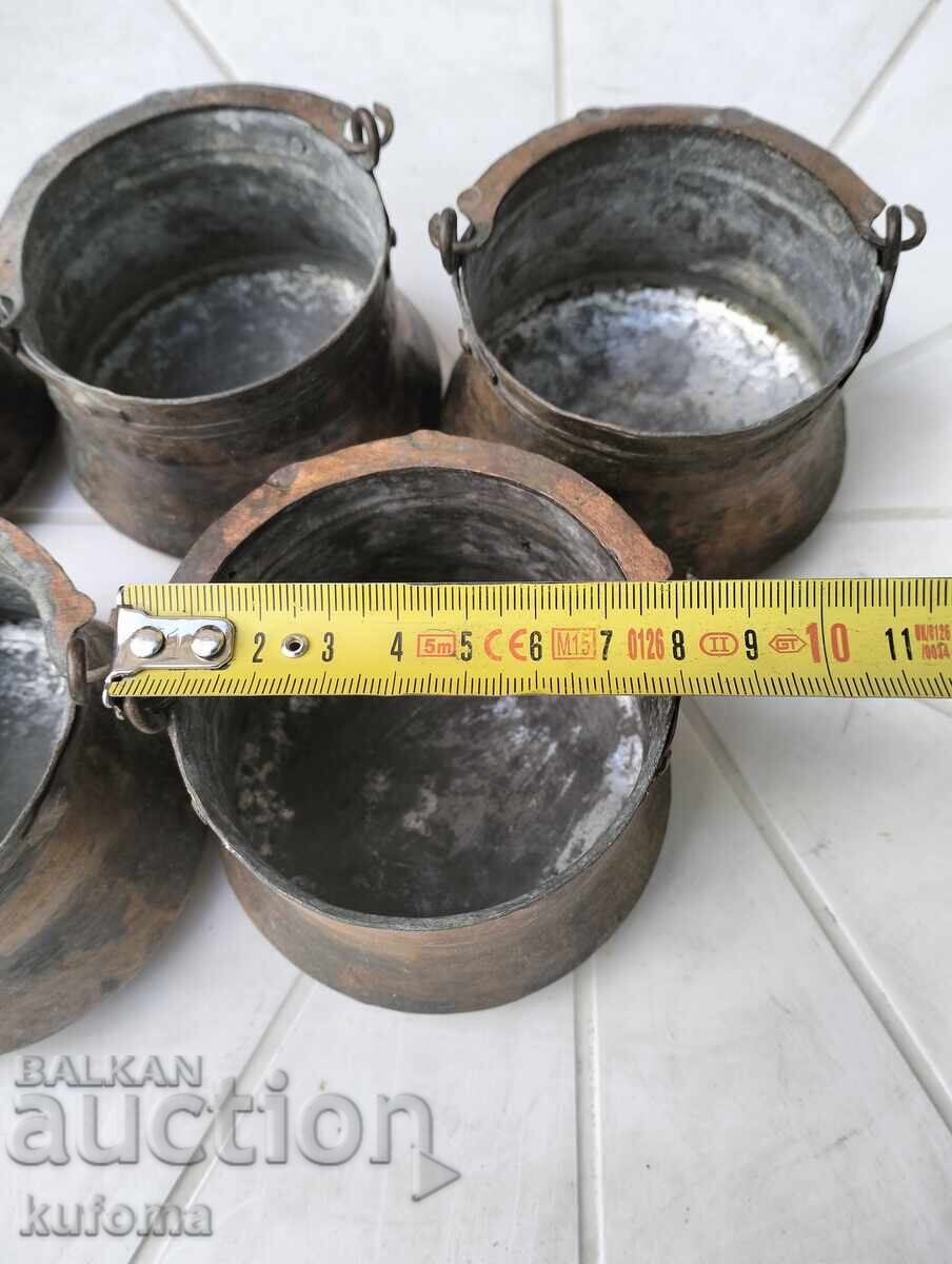 Small copper buckets 5 pieces with price € 74.99 | 146.67 BGN