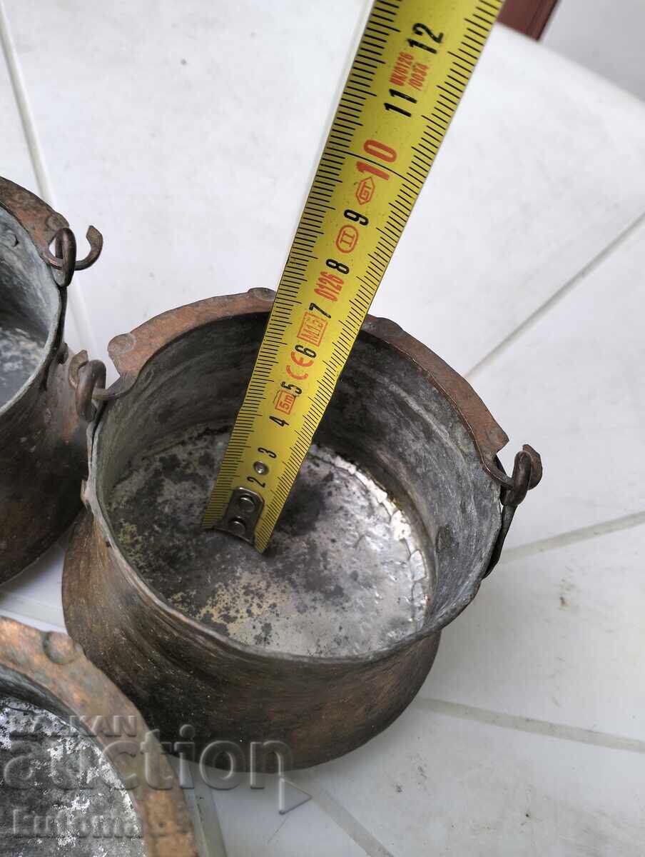 Auction  Small copper buckets 5 pieces