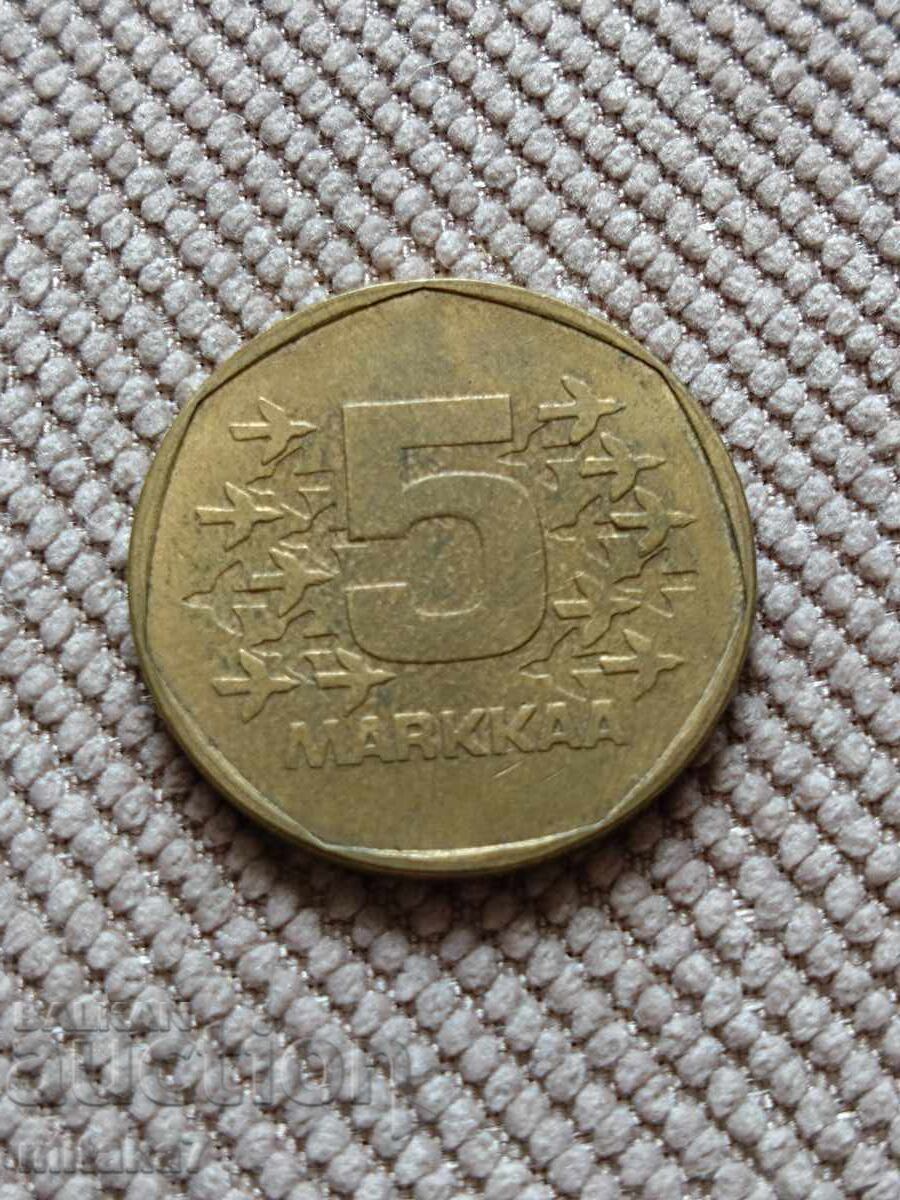 5 markkaa 1976, Finlanda