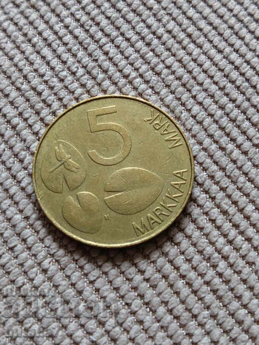 5 markkaa 1993, Finlanda
