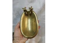 Săpunieră masivă din bronz - cadă cu robinet