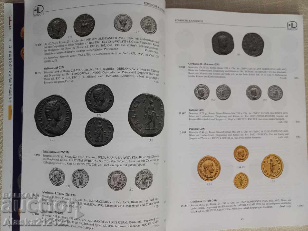 Licitație Numismatică - Catalog de licitație de monede antice