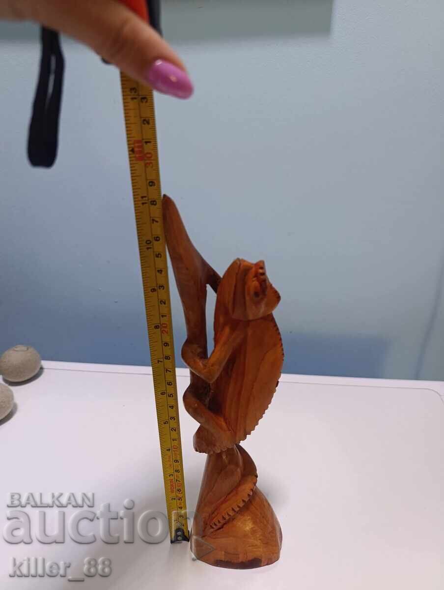 Аукцион Хамелеон Стара ръчна изработка от екзотично дърво