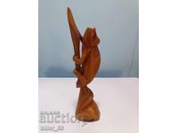 Cameleon vechi lucrat manual din lemn exotic