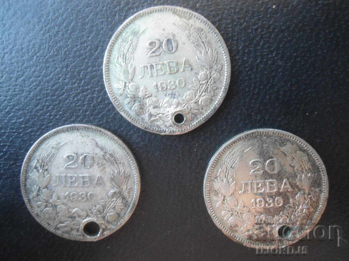 20 лева 1930 г., 3 броя