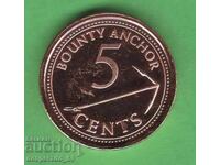 (¯`'•.¸ 5 cents 2009 PITCAIRN ISLANDS UNC- ¸.•'´¯)