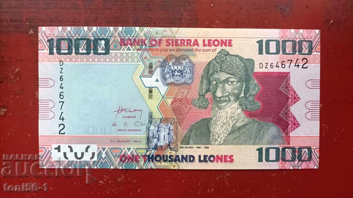 Σιέρα Λεόνε 1000 λεόνες 2013 UNC Σιέρα Λεόνε 1000 λεόνες 2013 UNC